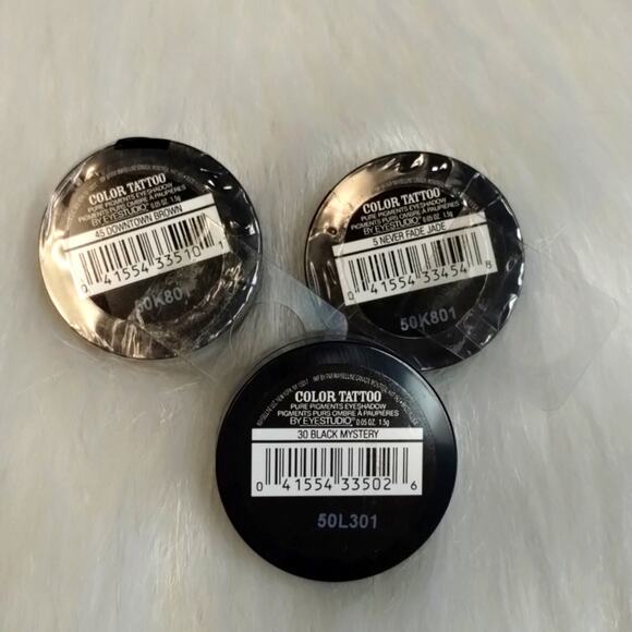 Maybelline Color Tattoo Pure Pigments 24hr Eyeshadow NWOT color black/blue/brown - Picture 2 of 5